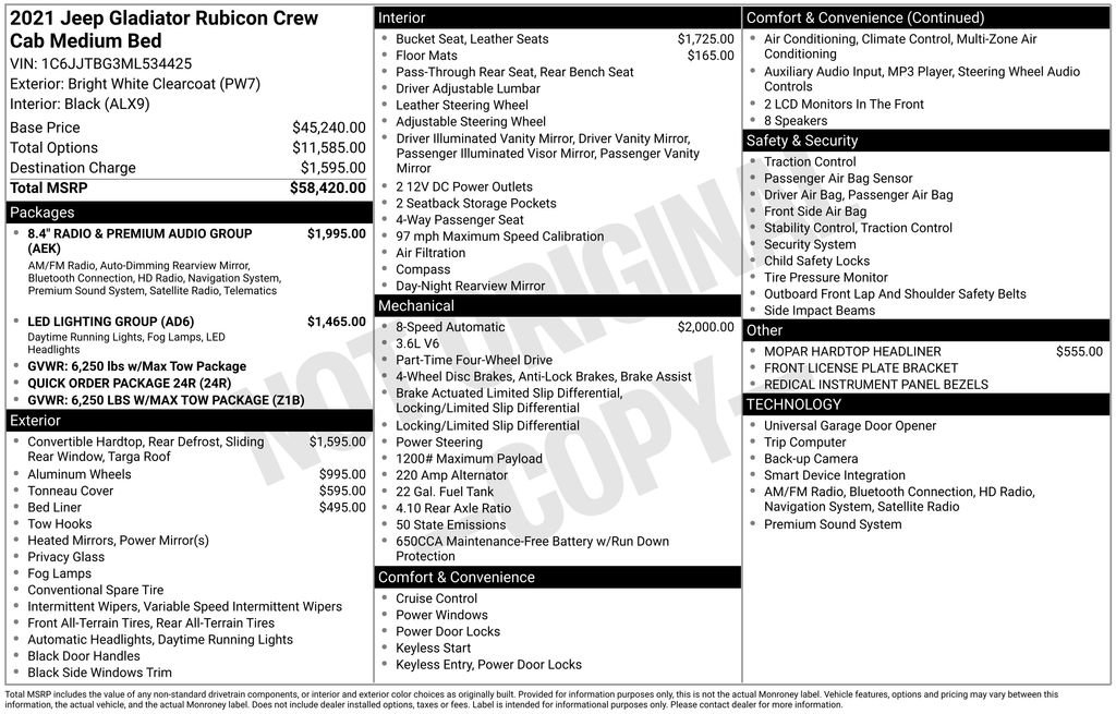 Used 2021 Jeep Gladiator Rubicon image 11