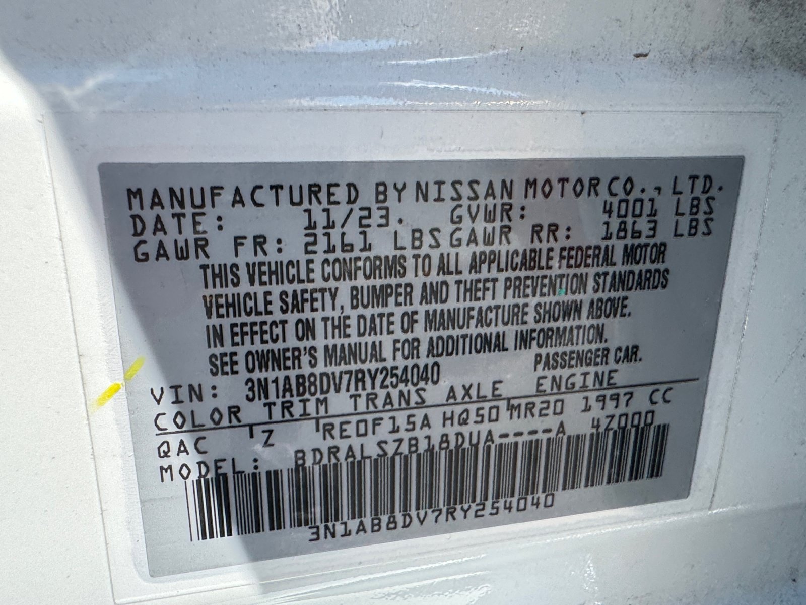 Used 2024 Nissan Sentra SR w/ SR Premium Package FWD image 16