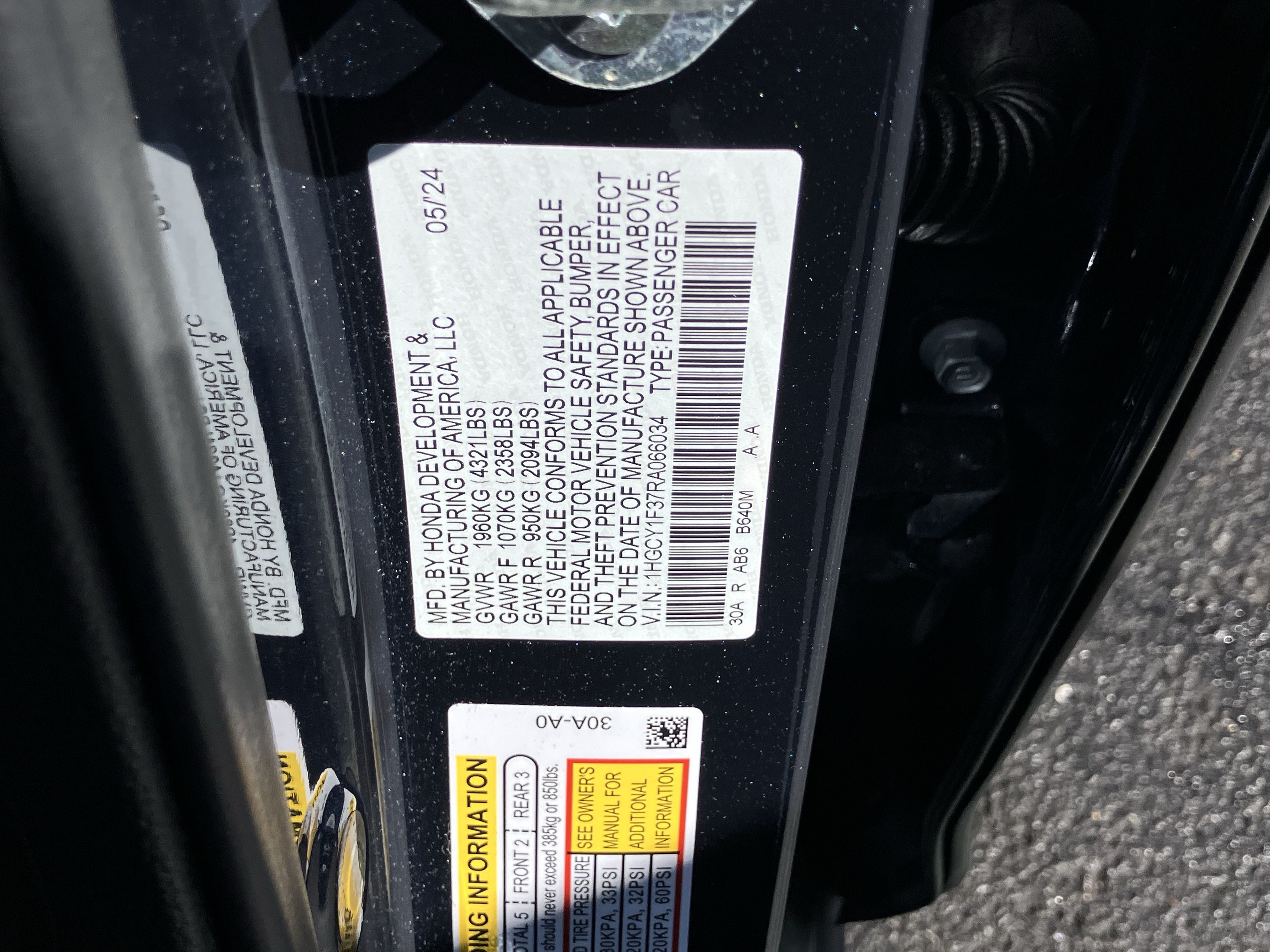 Certified 2024 Honda Accord EX image 30