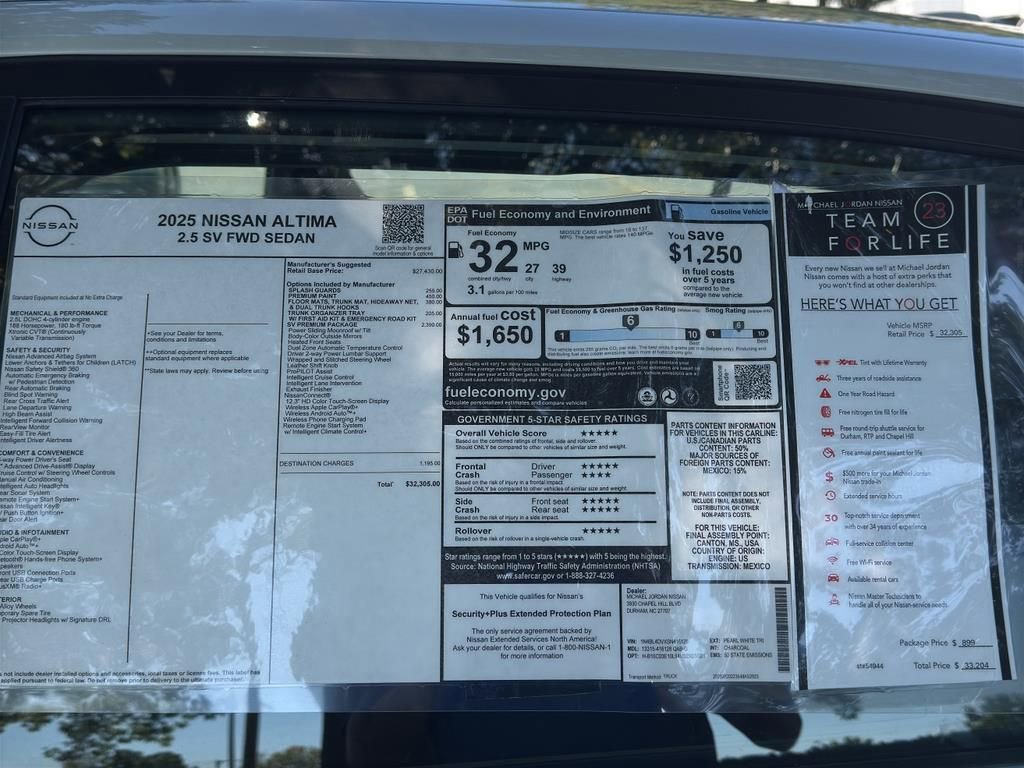 New 2025 Nissan Altima 2.5 SV w/ SV Premium Package image 11