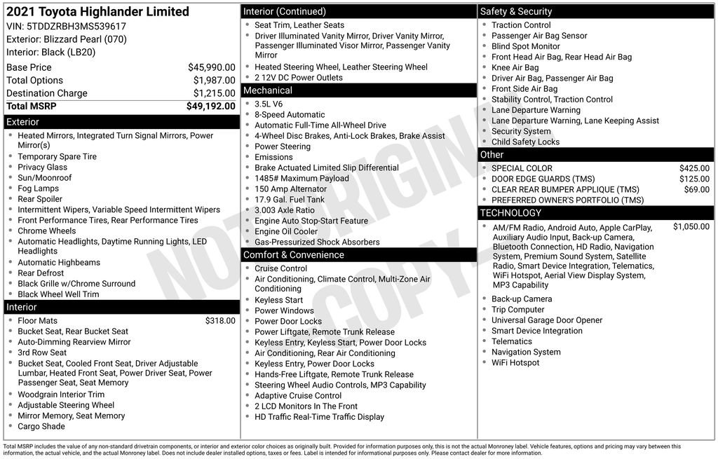 Used 2021 Toyota Highlander Limited AWD/4WD image 22