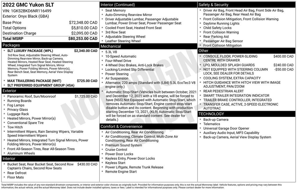 Used 2022 GMC Yukon SLT w/ SLT Luxury Package image 12