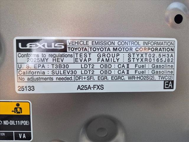 Certified 2025 Lexus NX 350h AWD w/ Accessory Package (2T) image 22