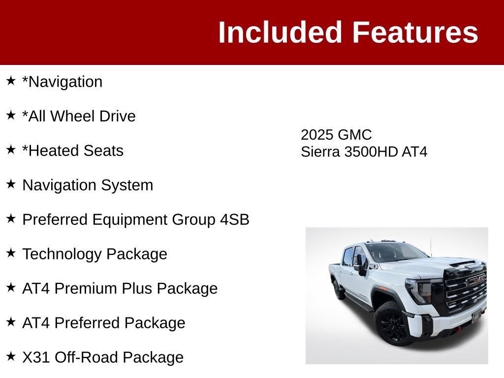 Used 2025 GMC Sierra 3500 AT4 w/ AT4 Premium Plus Package AWD/4WD image 3