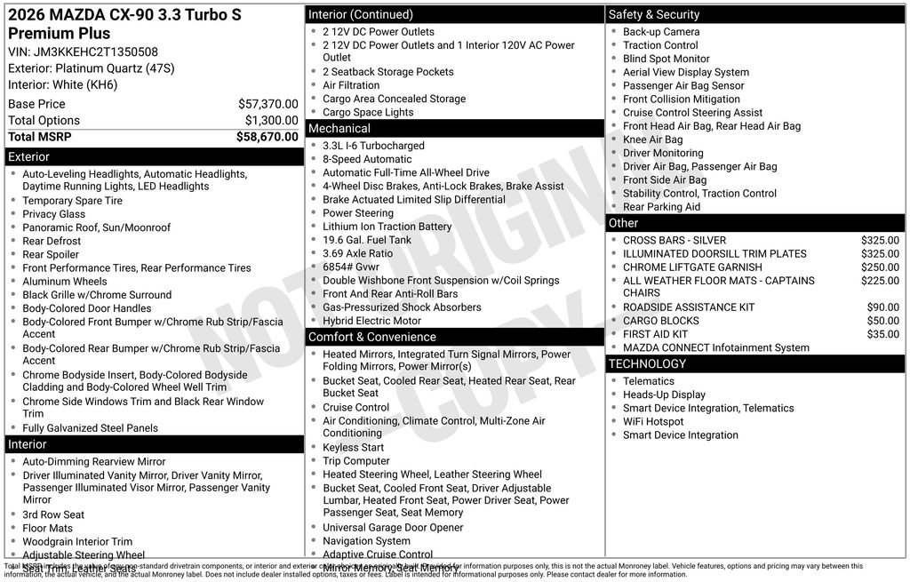 New 2026 MAZDA CX-90 3.3 Turbo S w/ Premium Plus image 24
