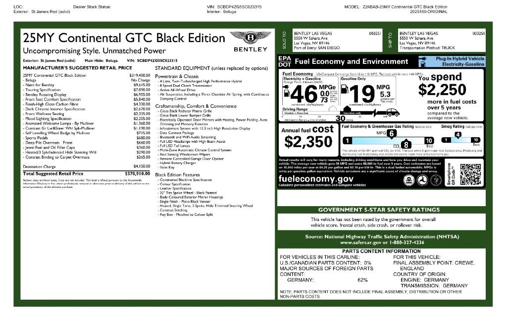 New 2025 Bentley Continental GTC AWD/4WD image 43