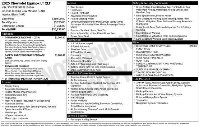 Used 2025 Chevrolet Equinox LT w/ Convenience Package II AWD/4WD video 3
