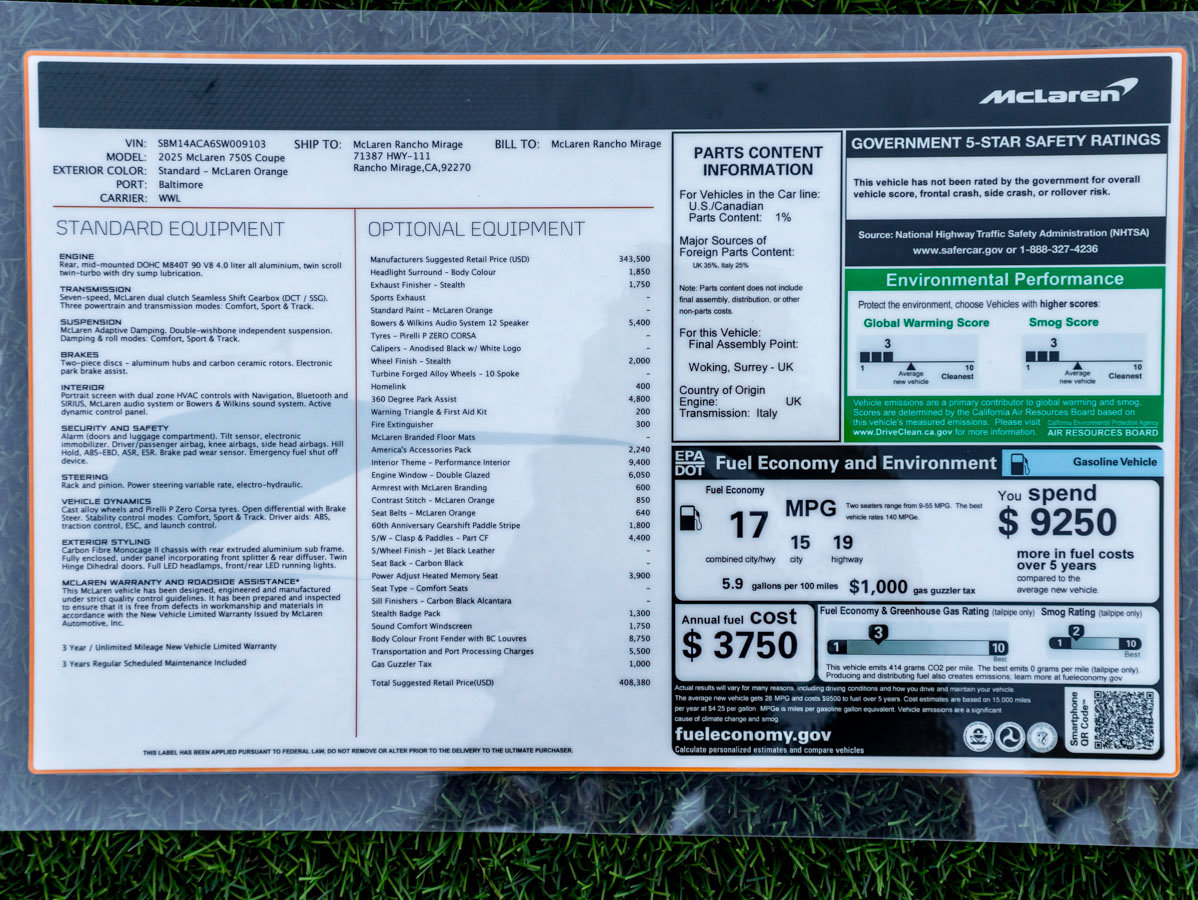Used 2025 McLaren 750S RWD image 35