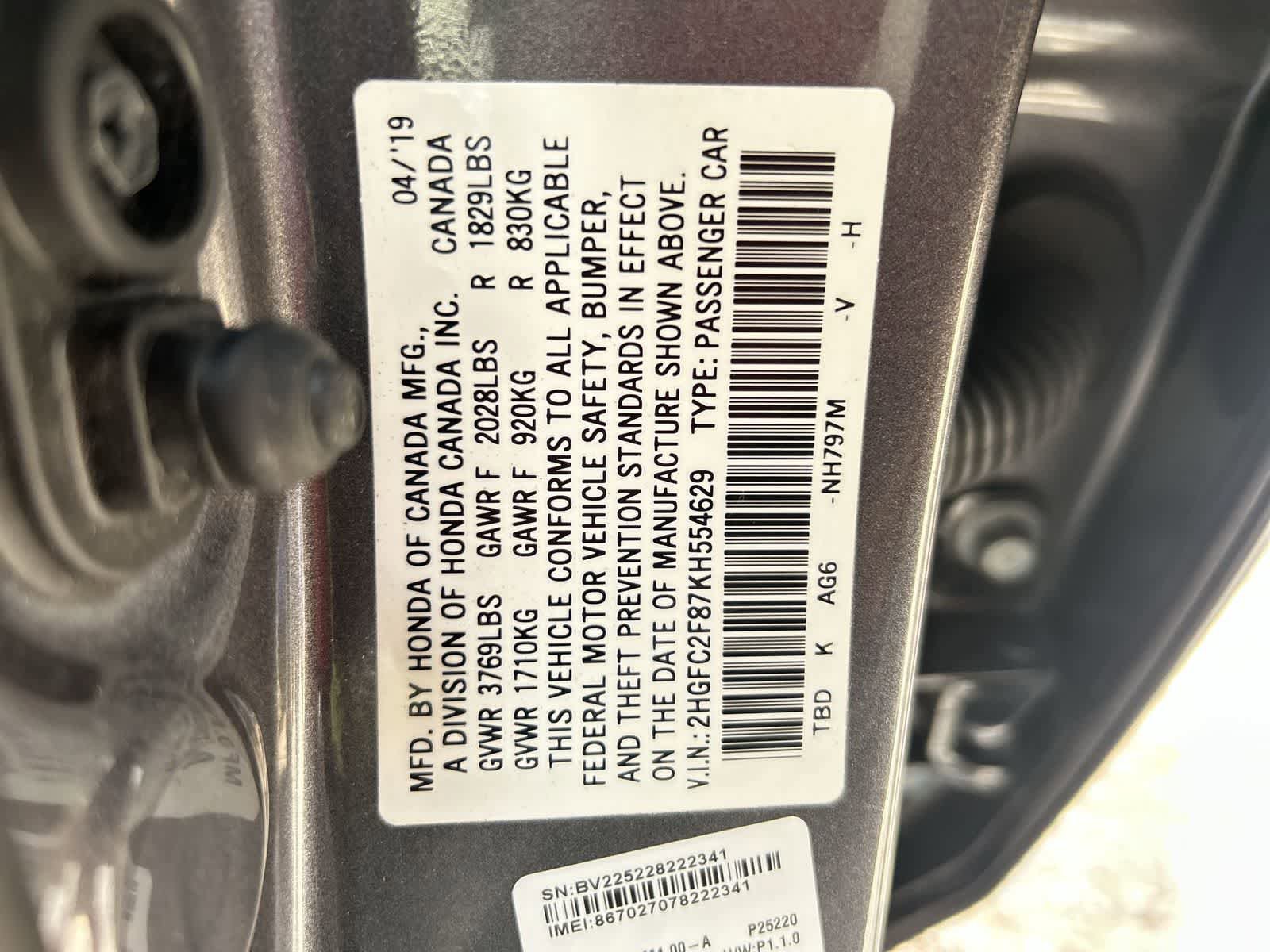 Used 2019 Honda Civic Sport image 2