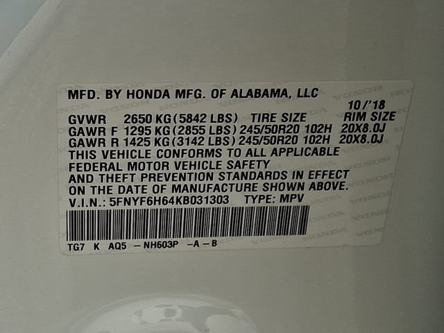 Used 2019 Honda Pilot Touring image 28