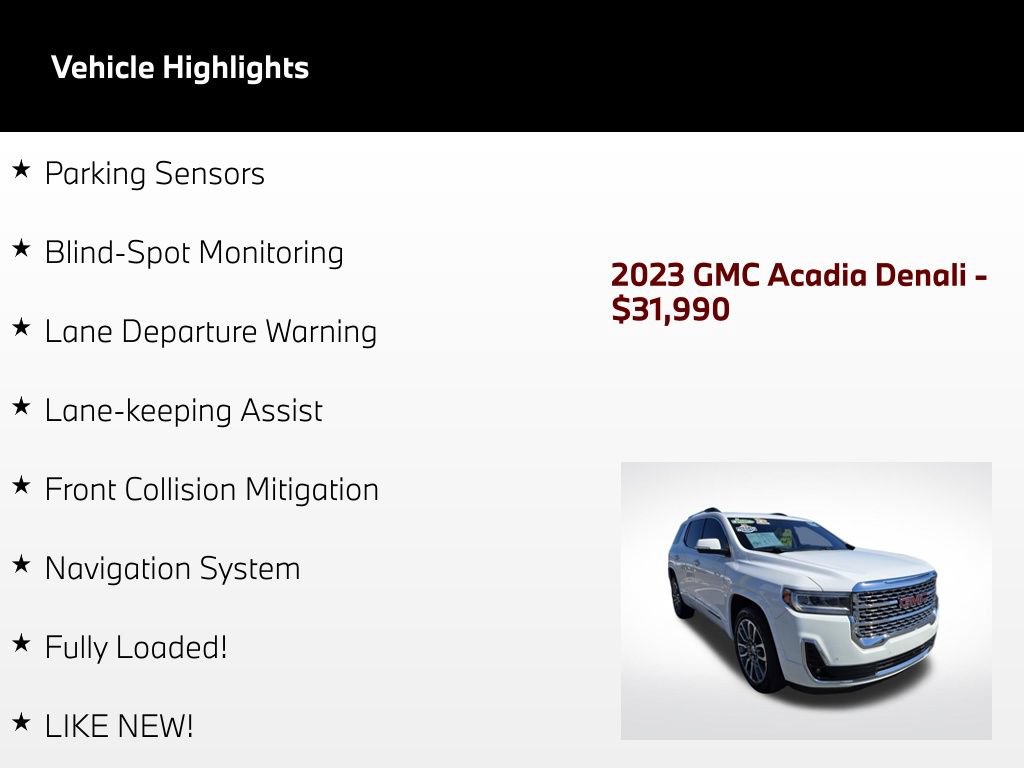 Used 2023 GMC Acadia Denali AWD/4WD image 57