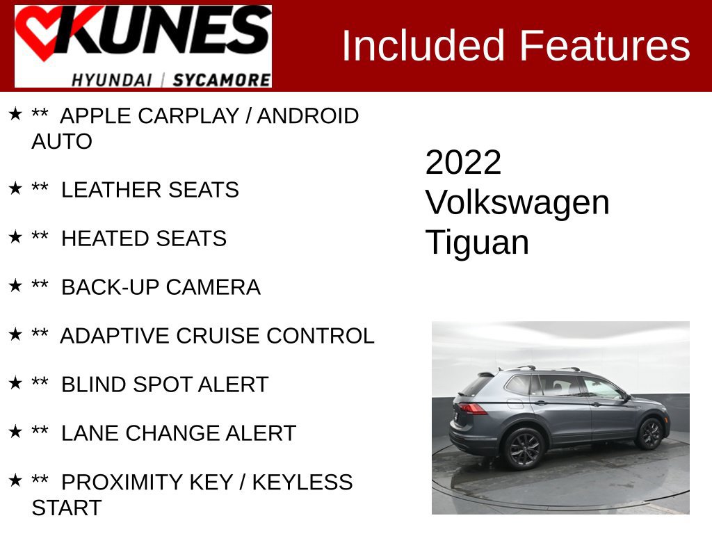 Used 2022 Volkswagen Tiguan SE AWD/4WD image 2