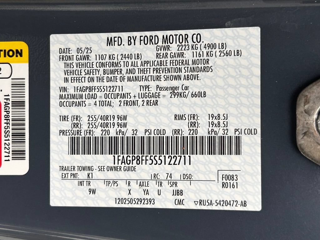 Used 2025 Ford Mustang GT Premium w/ Mustang Nite Pony Package RWD image 21