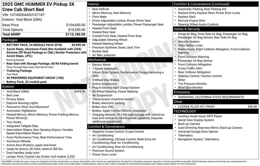 Used 2025 GMC Hummer EV 3X w/ Battery Pack, 24 Module Pack image 29
