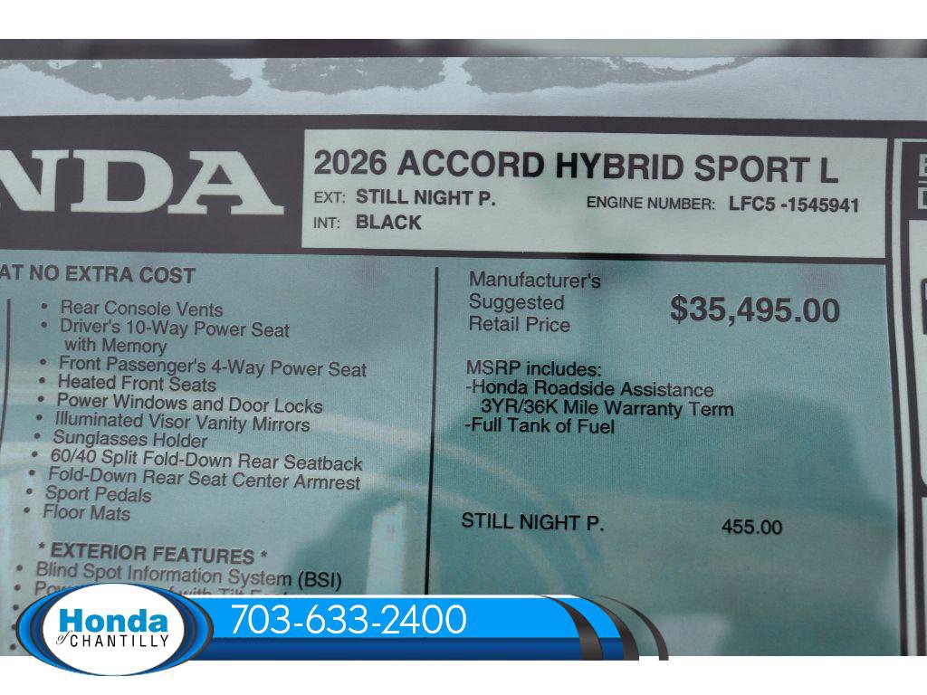 New 2026 Honda Accord Sport image 38