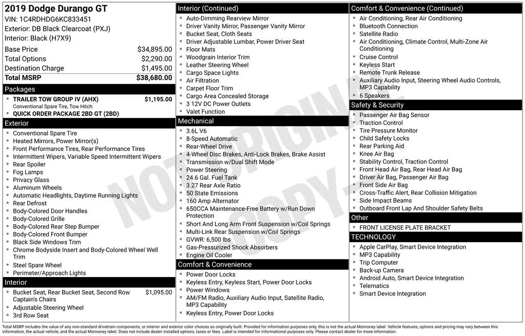 Used 2019 Dodge Durango GT w/ Trailer Tow Group IV image 6