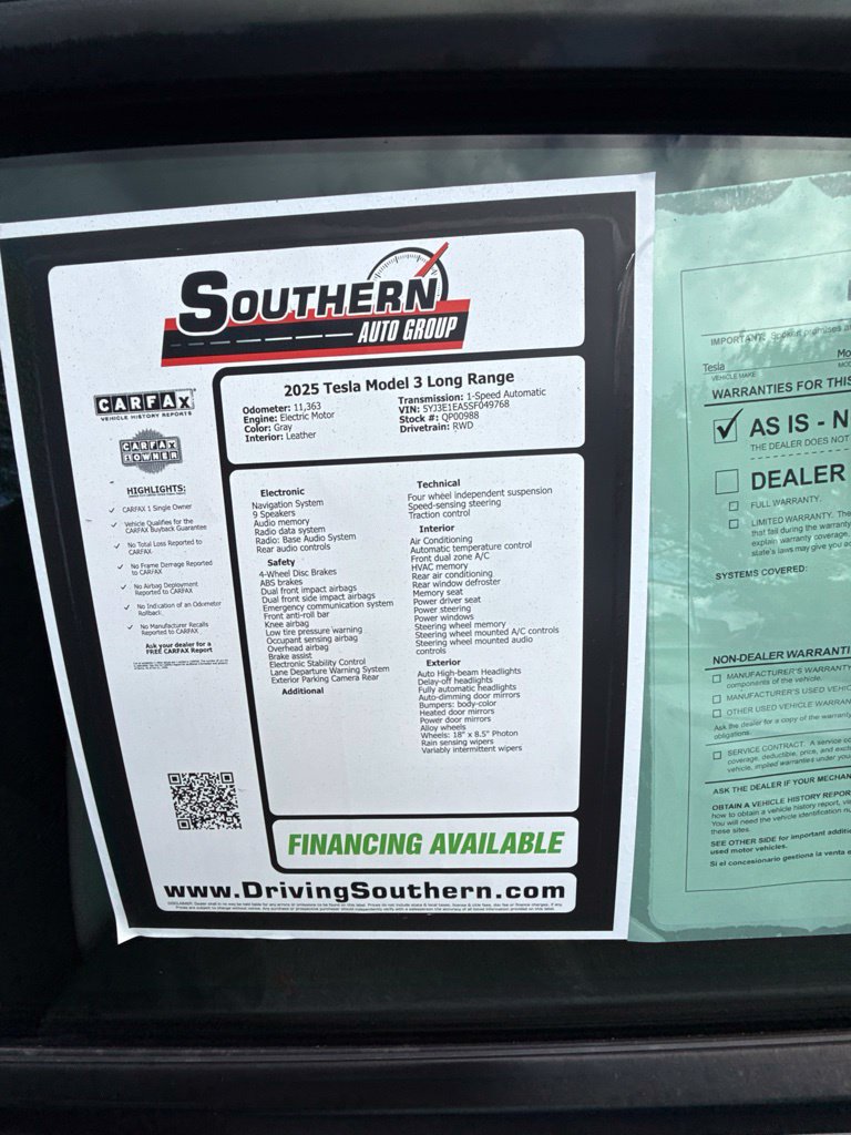 Used 2025 Tesla Model 3 Long Range RWD image 11