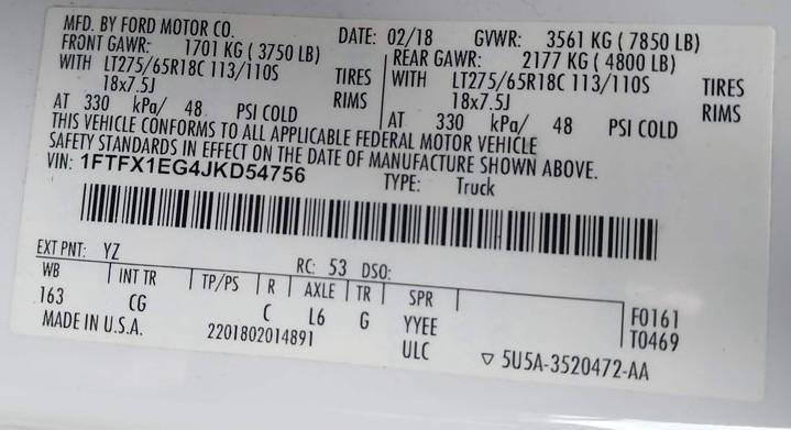 Used 2018 Ford F150 XL w/ Equipment Group 101A Mid AWD/4WD image 57