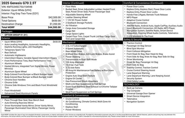 Used 2025 Genesis G70 2.5T image 17
