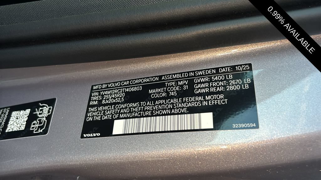 New 2026 Volvo XC60 B5 Plus w/ Protection Package Premier AWD/4WD image 35