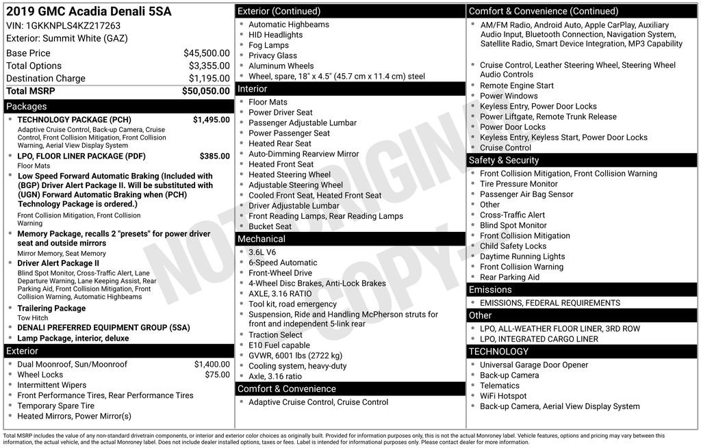 Used 2019 GMC Acadia Denali w/ Technology Package image 29