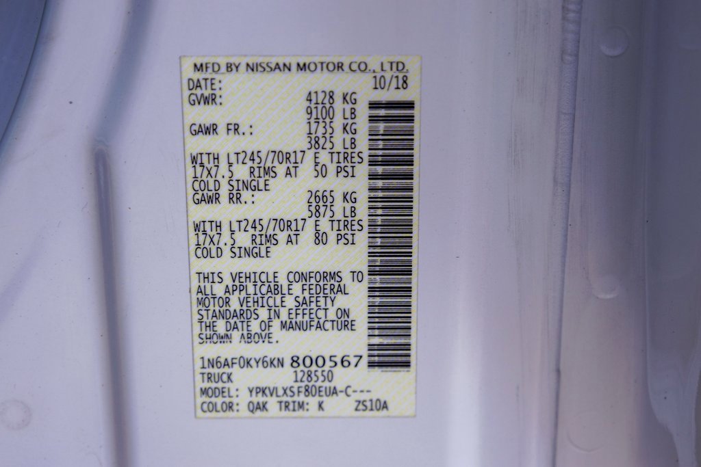 Used 2019 Nissan NV 2500 SV w/ Navigation Package image 26