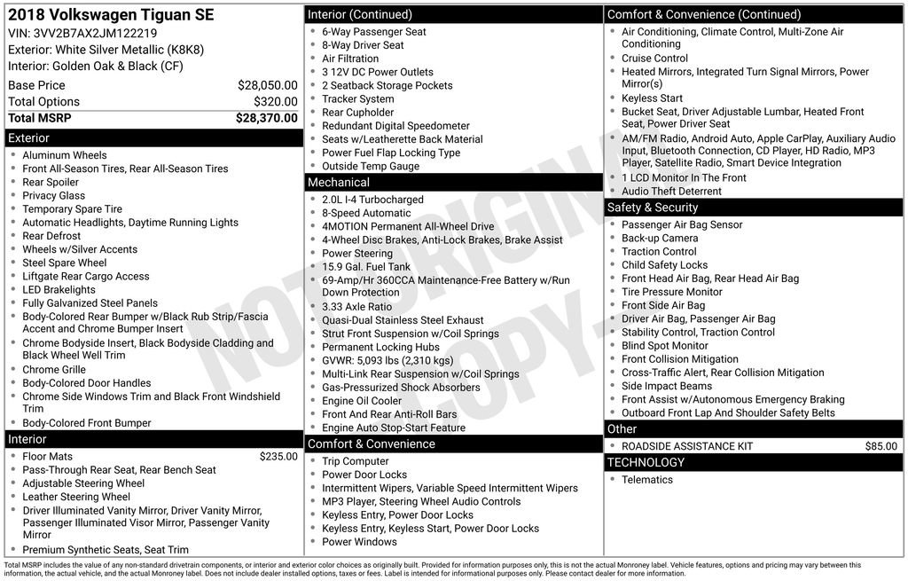 Used 2018 Volkswagen Tiguan SE image 6