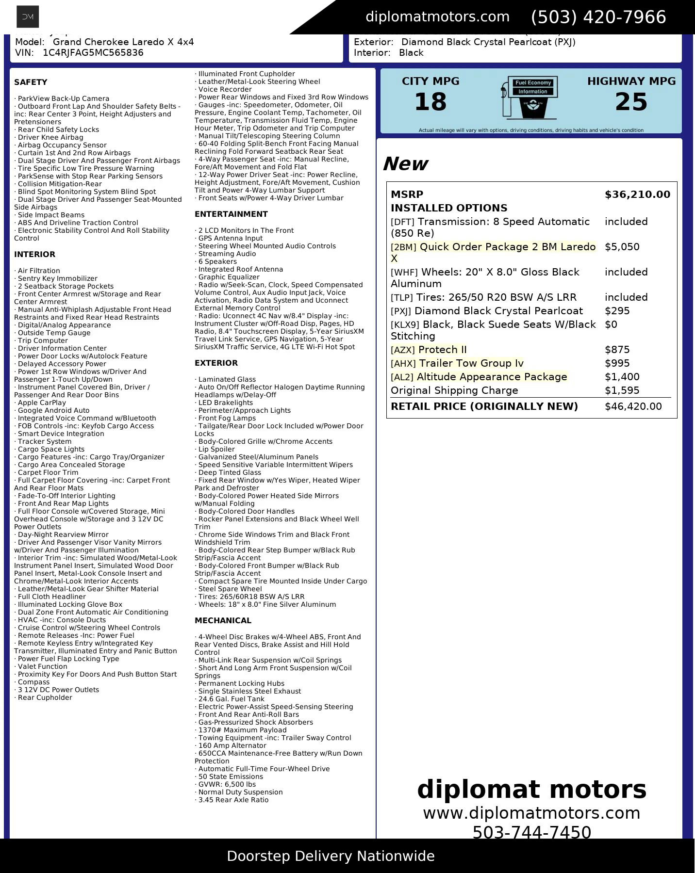 Used 2021 Jeep Grand Cherokee Laredo X image 2