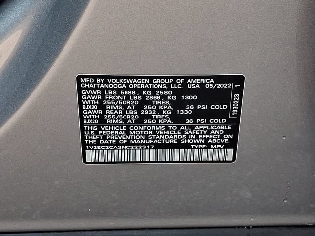 Used 2022 Volkswagen Atlas Cross Sport SEL R-Line AWD/4WD image 30