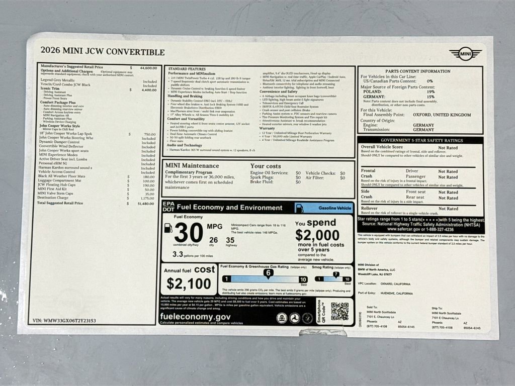 New 2026 MINI Cooper John Cooper Works image 17
