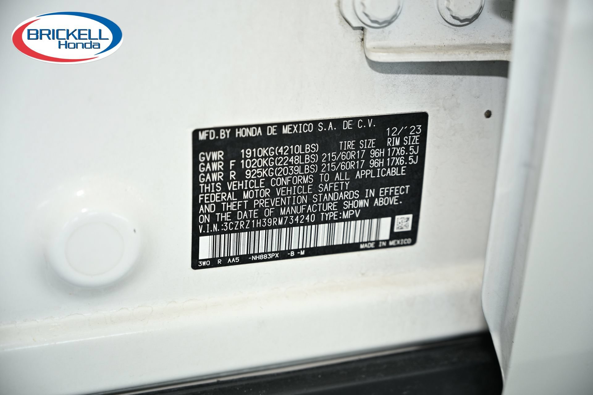 Certified 2024 Honda HR-V LX image 38
