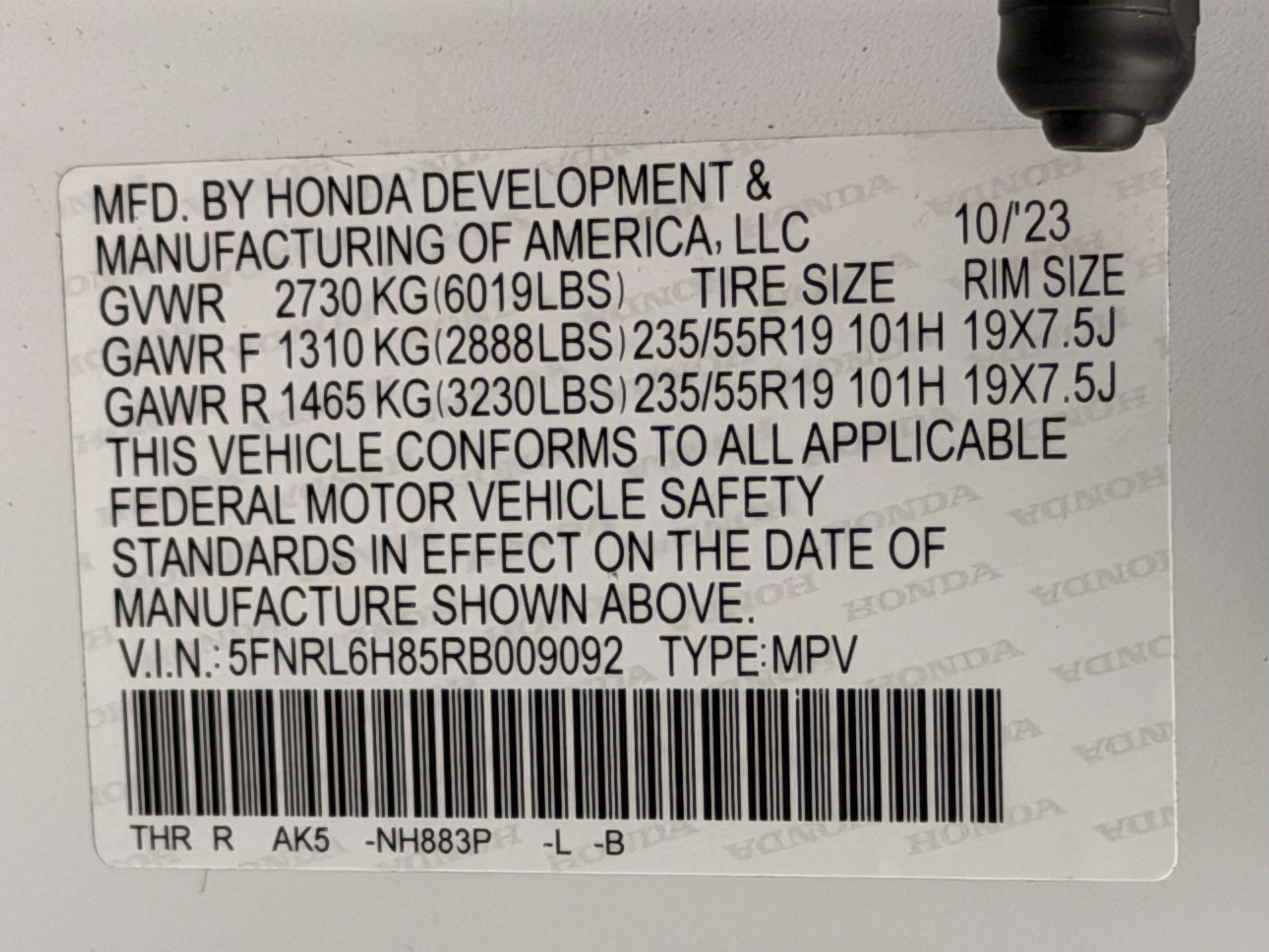 Certified 2024 Honda Odyssey Touring image 28