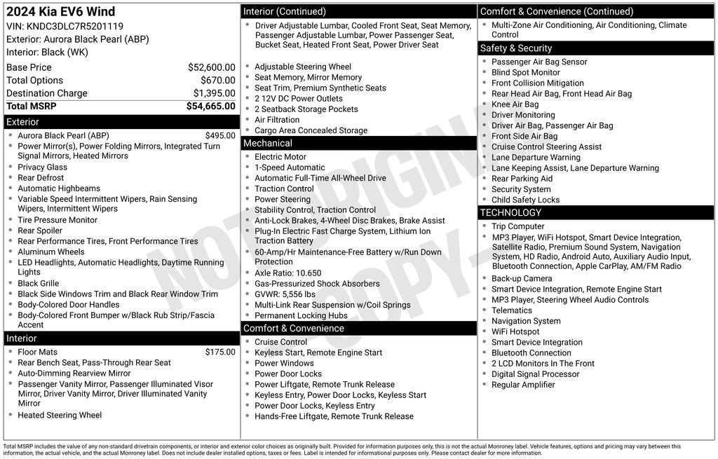 Certified 2024 Kia EV6 Wind AWD/4WD image 10
