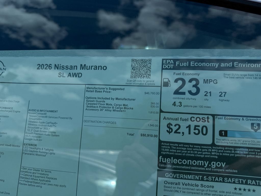 New 2026 Nissan Murano SL AWD/4WD image 38