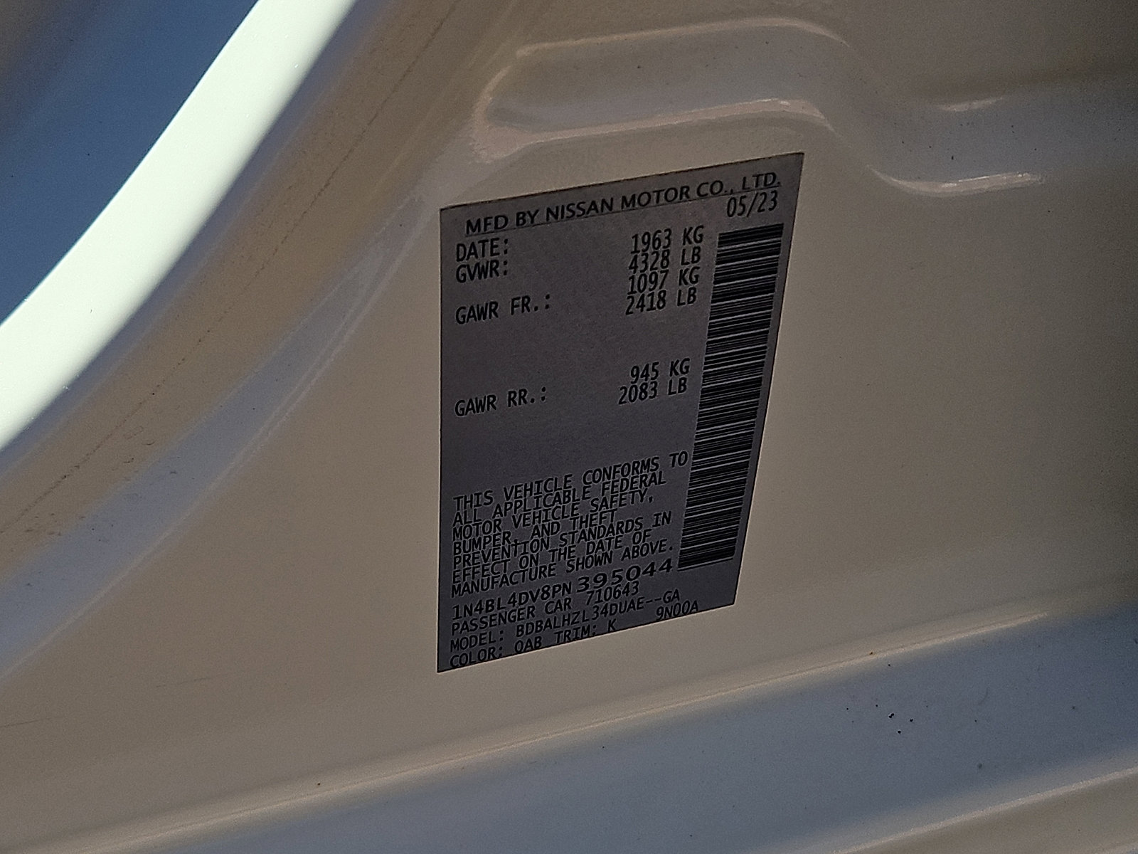 Certified 2023 Nissan Altima 2.5 SV w/ SV Premium Package FWD image 27