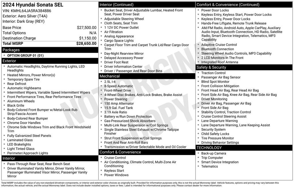 Used 2024 Hyundai Sonata SEL FWD image 4