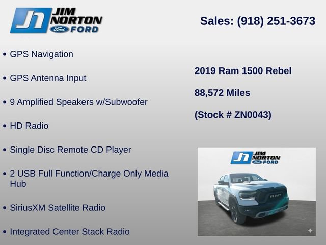 Used 2019 RAM 1500 Rebel w/ Rebel Level 2 Equipment Group AWD/4WD image 18
