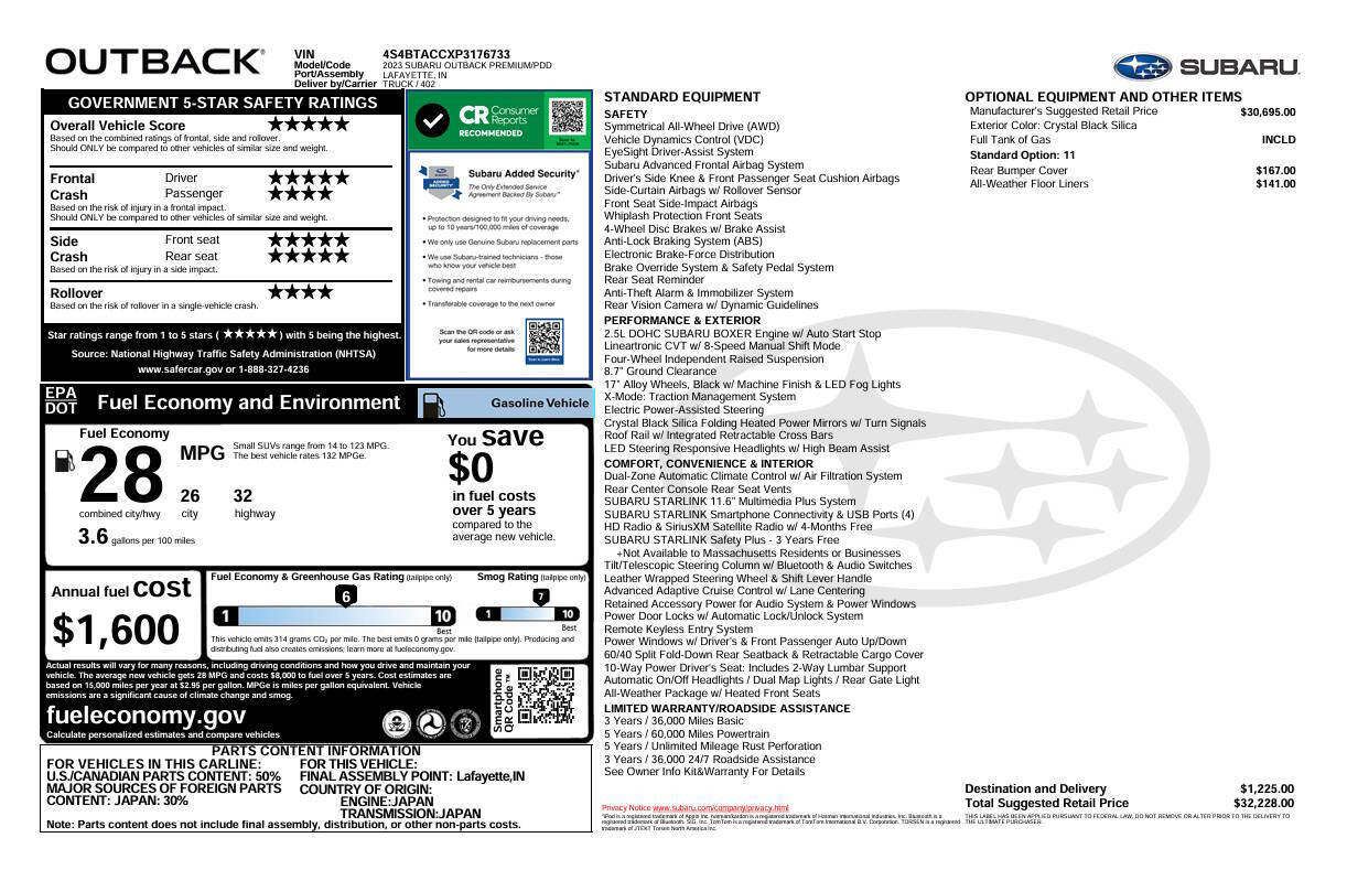 Used 2023 Subaru Outback Premium image 4