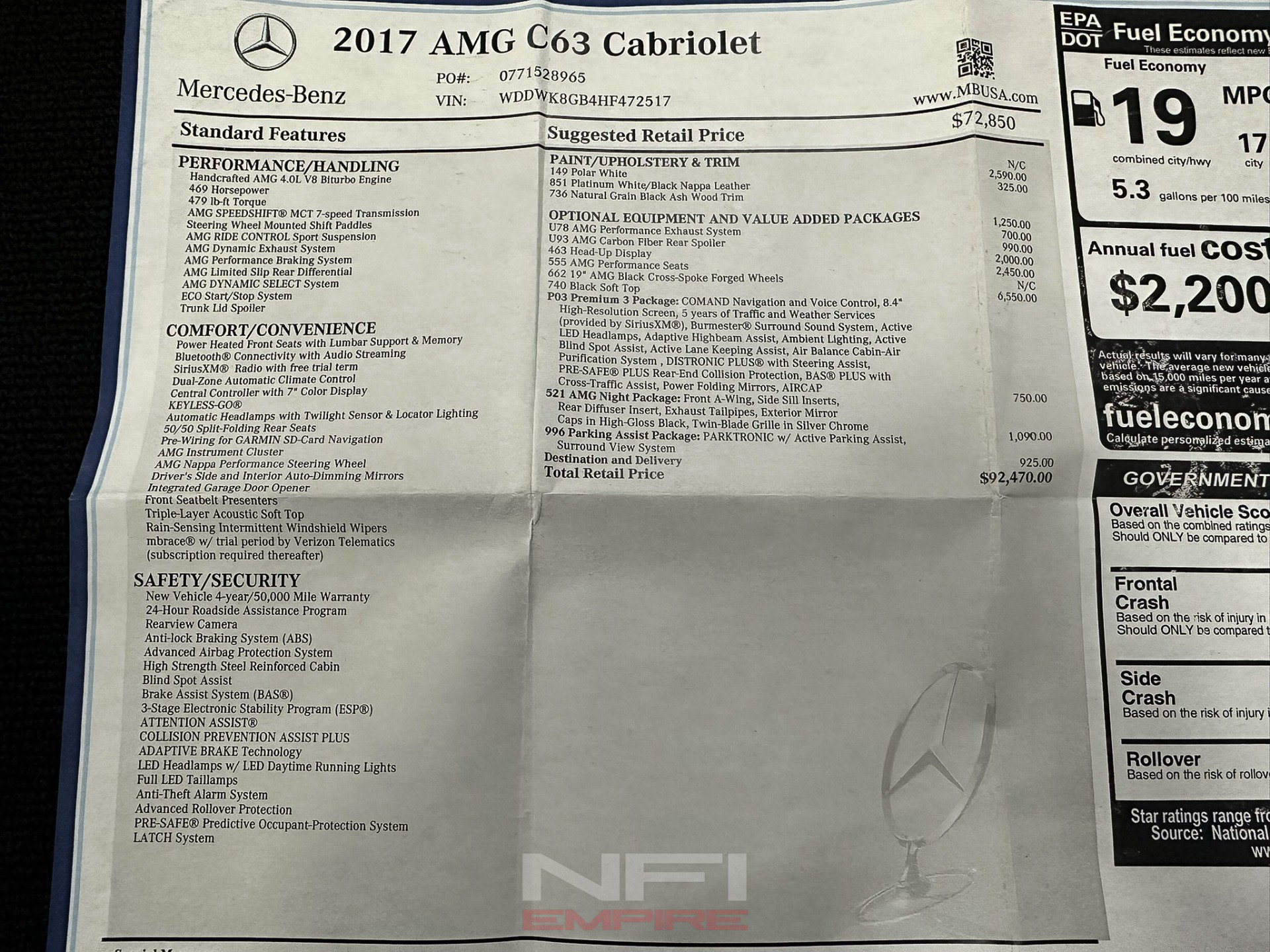 Used 2017 Mercedes-Benz C 63 AMG Cabriolet image 53