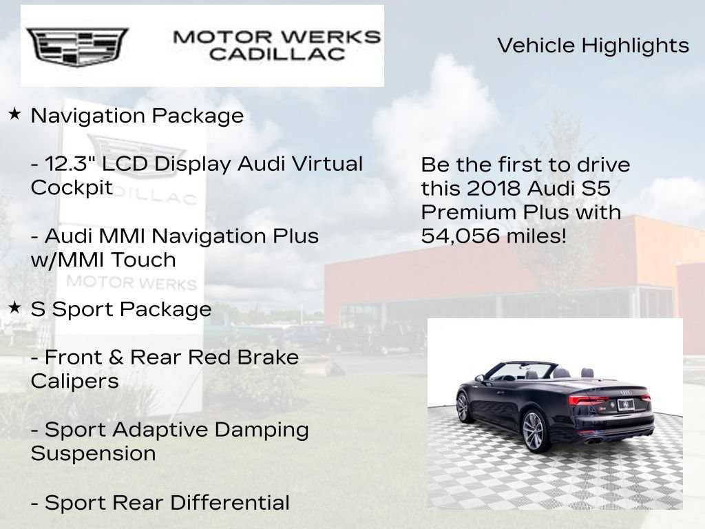 Used 2018 Audi S5 Premium Plus w/ Navigation Package AWD/4WD image 13