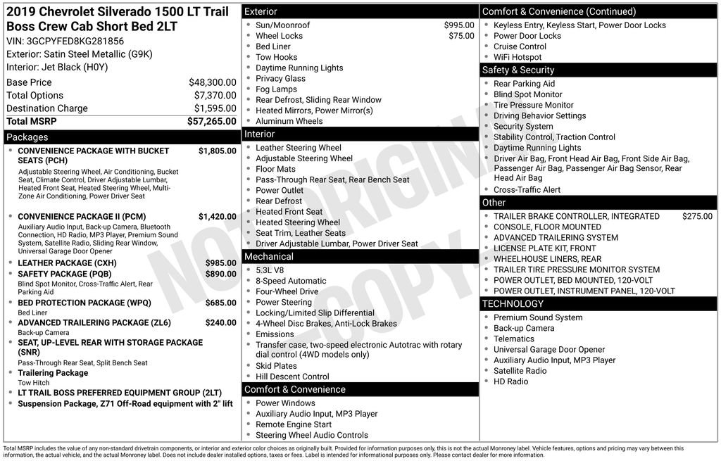 Certified 2019 Chevrolet Silverado 1500 LT Trail Boss image 11