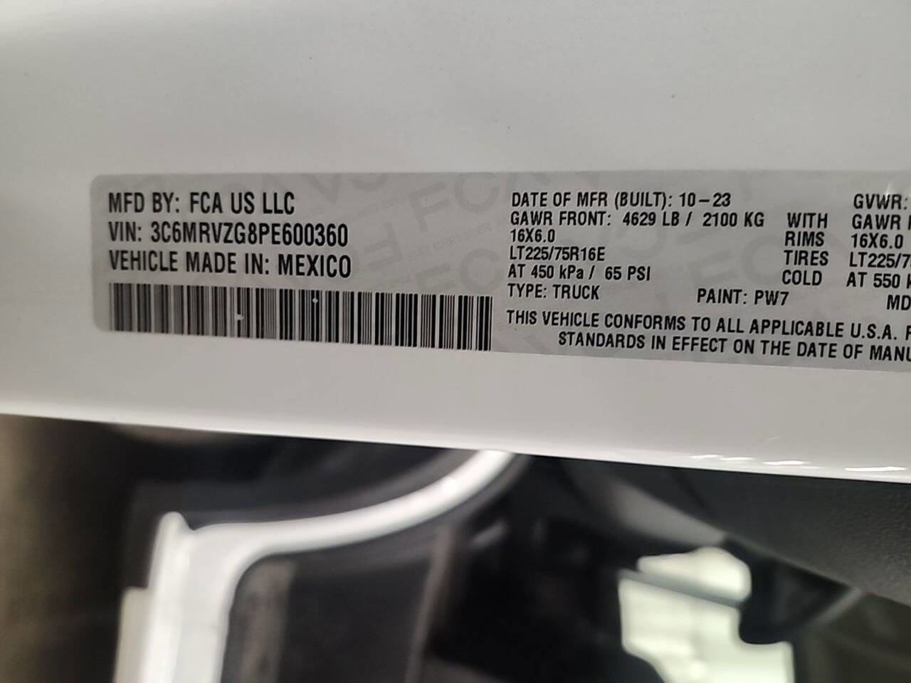 Used 2023 RAM ProMaster 3500 w/ Safety Group image 11