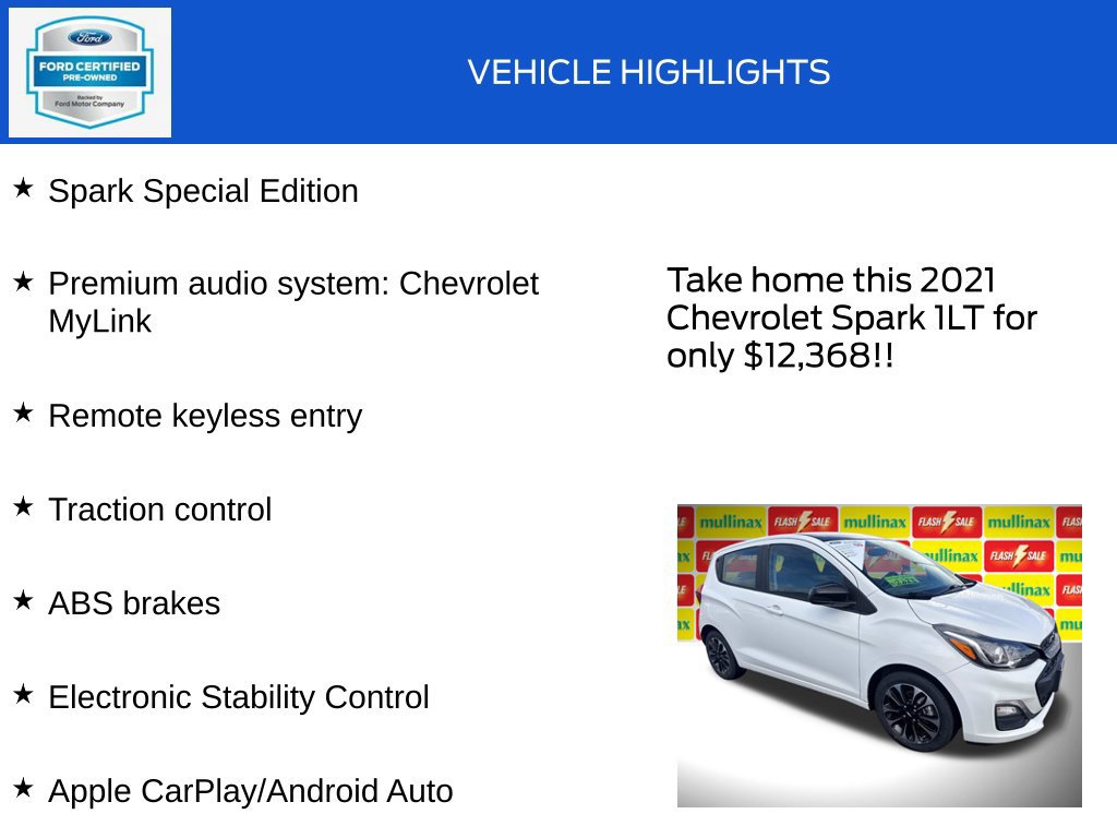 Used 2021 Chevrolet Spark LT w/ Spark Special Edition FWD image 18