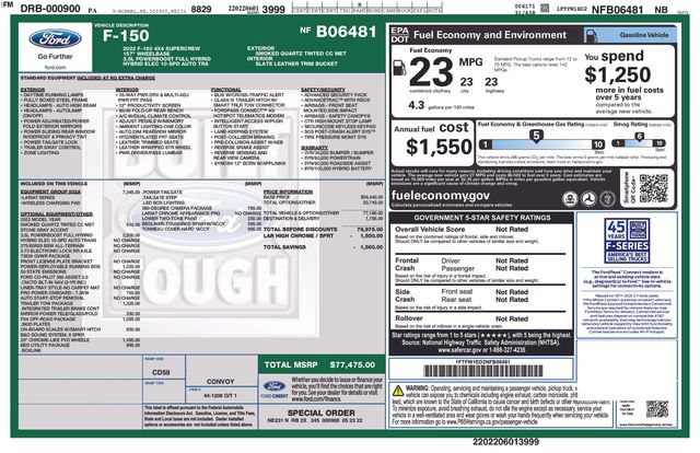 Used 2022 Ford F150 Lariat w/ Equipment Group 502A High image 43