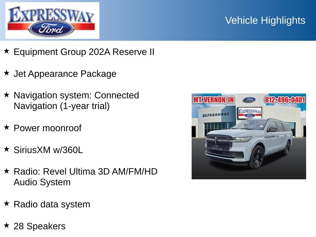 Used 2025 Lincoln Navigator L Reserve w/ Jet Appearance Package AWD/4WD image 2