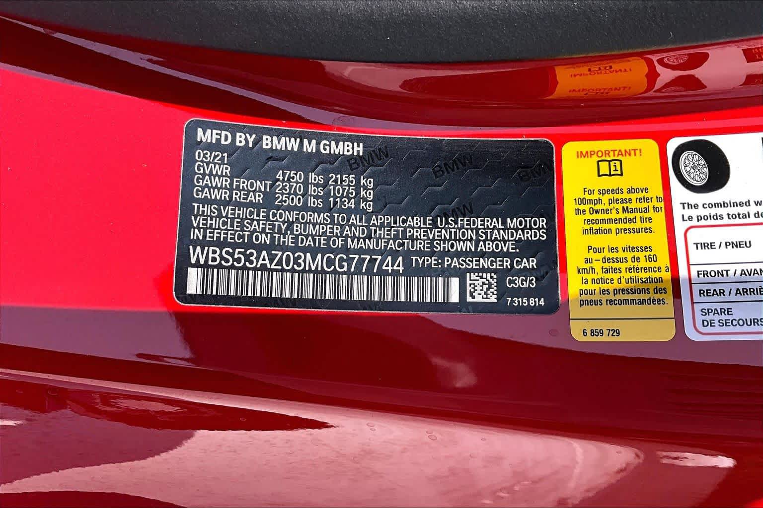Used 2021 BMW M4 Coupe w/ Parking Assistance Package RWD image 31