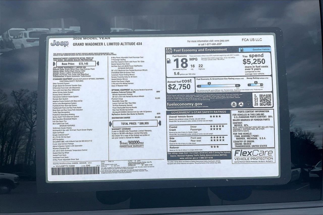 New 2026 Jeep Grand Wagoneer L Limited w/ Premium Group II image 41