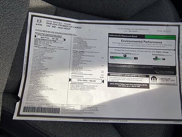 New 2026 RAM ProMaster 2500 w/ Convenience Group image 17