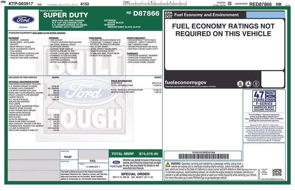 New 2024 Ford F450 XLT w/ XLT Value Package image 13