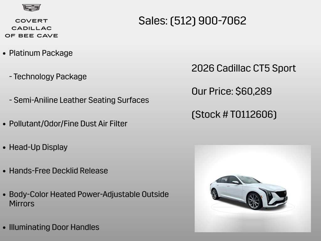 New 2026 Cadillac CT5 Sport image 18